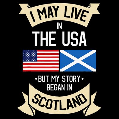 Scotland American Flag Usa Scottish Roots Gifts T-Shirt