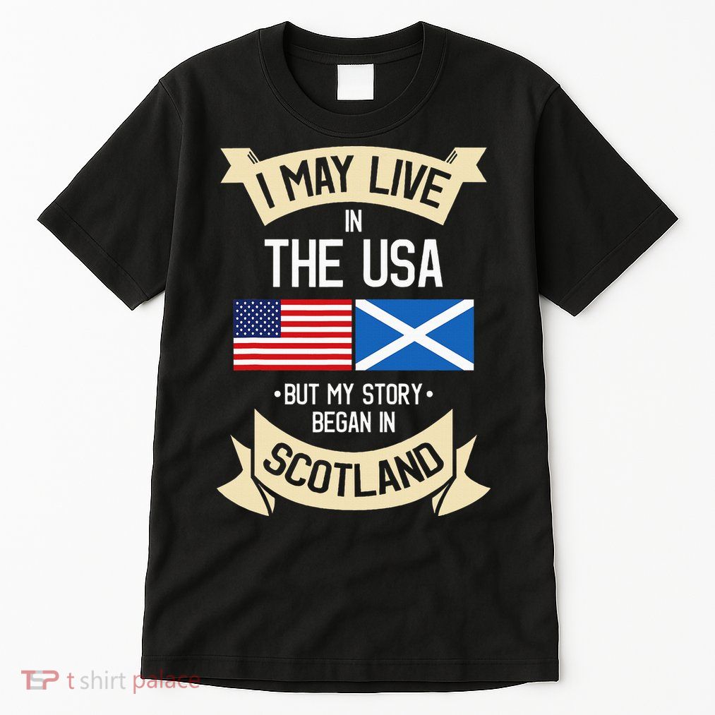 Scotland American Flag Usa Scottish Roots Gifts Tall T-Shirt