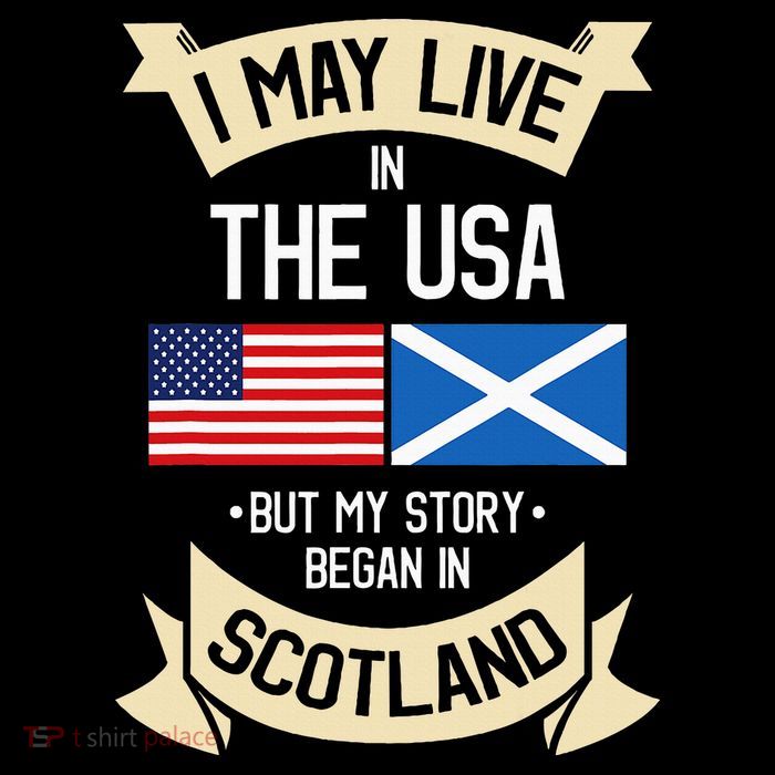 Scotland American Flag Usa Scottish Roots Gifts Premium T-Shirt
