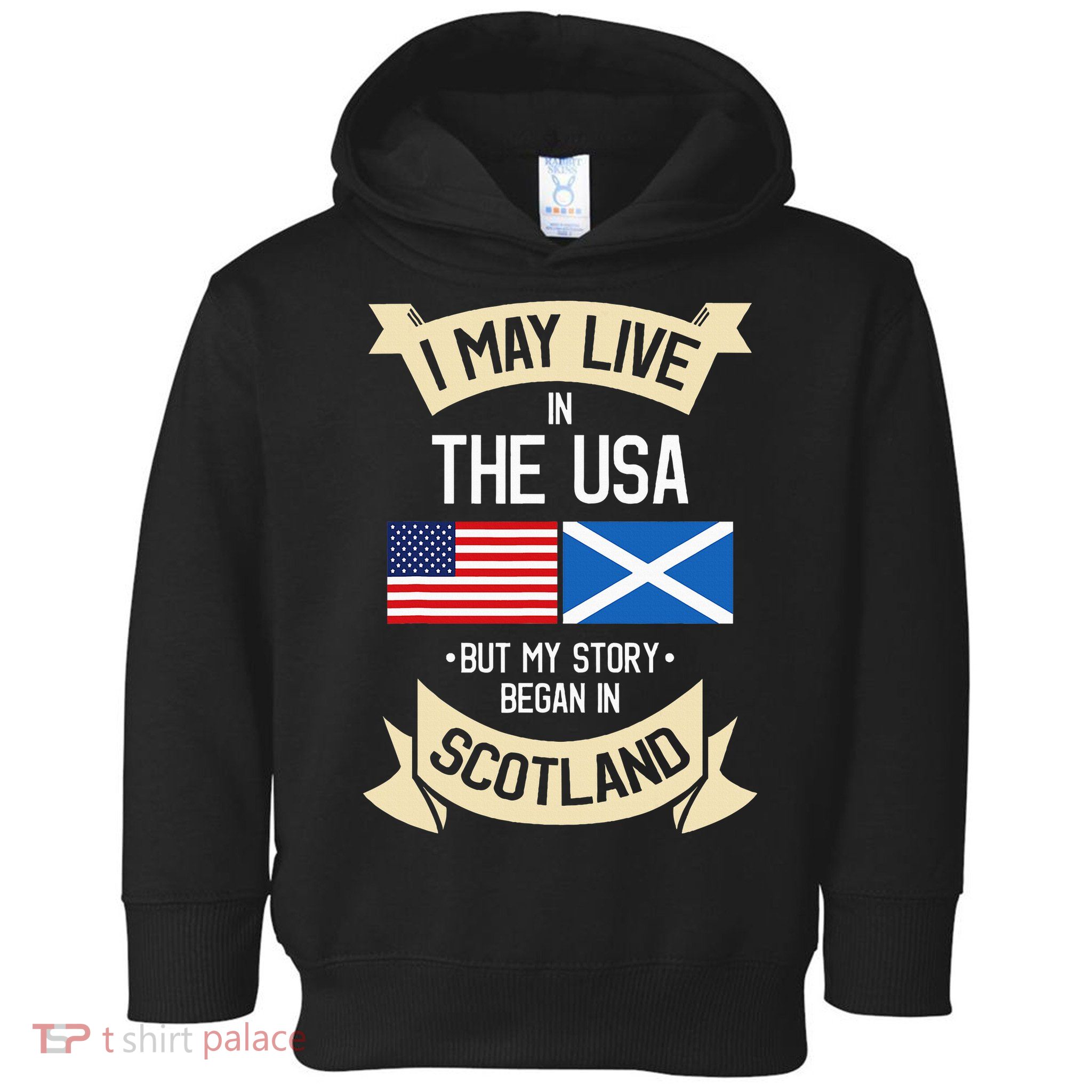Scotland American Flag Usa Scottish Roots Gifts Toddler Hoodie