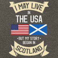 Scotland American Flag Usa Scottish Roots Gifts Cotton Canvas Backpack