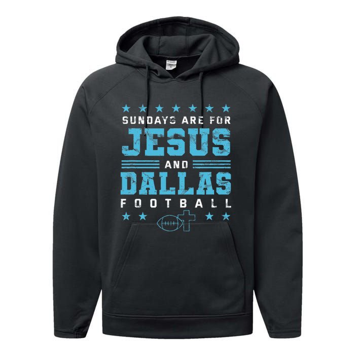 Sundays Are For Jesus And Dallas Football Texas Performance Fleece Hoodie