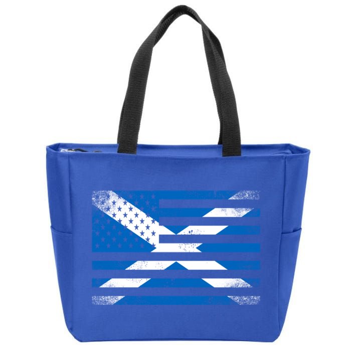 Scottish American Flag Proud Scotland Usa Cute Gift Zip Tote Bag