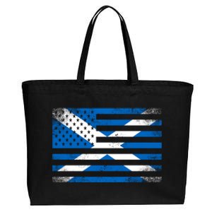 Scottish American Flag Proud Scotland Usa Cute Gift Cotton Canvas Jumbo Tote