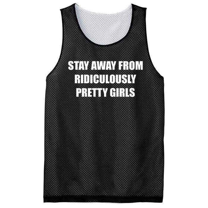 Stay Away From Ridiculously Pretty Girl Mesh Reversible Basketball Jersey Tank