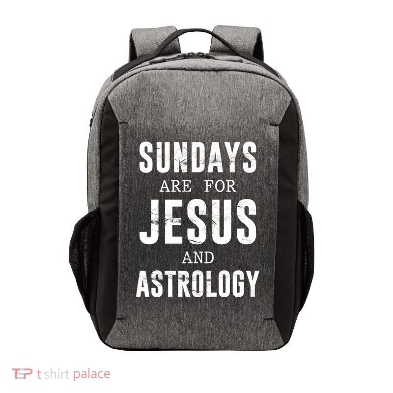Sundays Are For Jesus And Astrology Gift Vector Backpack