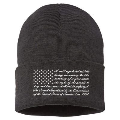 Second Amendment Flag Sustainable Knit Beanie