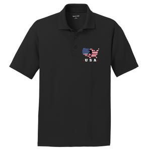 Skateboader American Flag Usa Patriotic Sports American Skateboarding Skater PosiCharge RacerMesh Polo