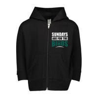 Sundays Are For The Birds It's A Philly Thing Philadelphia Football Toddler Zip Fleece Hoodie