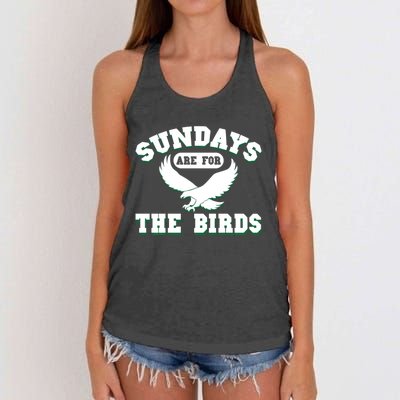 Sundays Are For The Birds Football Philadelphia Women's Knotted Racerback Tank