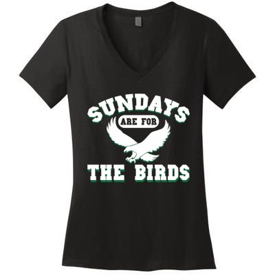 Sundays Are For The Birds Football Philadelphia Women's V-Neck T-Shirt