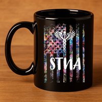 STNA American Flag 11oz C Handle Ceramic Mug