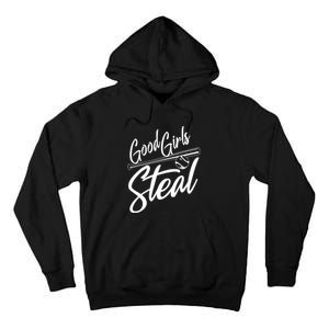 Softball Art For Women Good Girl Steal Baseball Pitcher Tall Hoodie