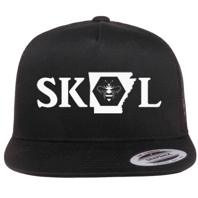 SKAL Arkansas funny saying quote Flat Bill Trucker Hat