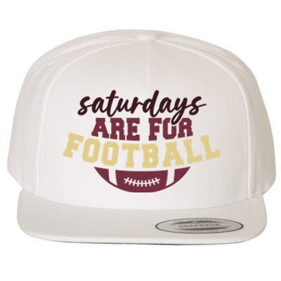 Saturdays Are For Football Funny Football Lover Wool Snapback Cap