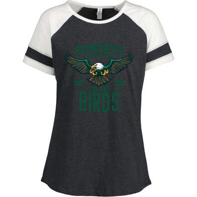 Sundays Are For The Birds Football Philadelphia Enza Ladies Jersey Colorblock Tee