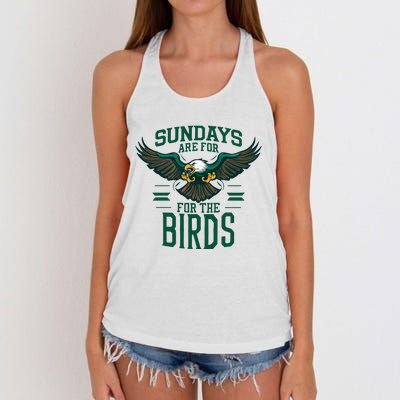 Sundays Are For The Birds Football Philadelphia Women's Knotted Racerback Tank