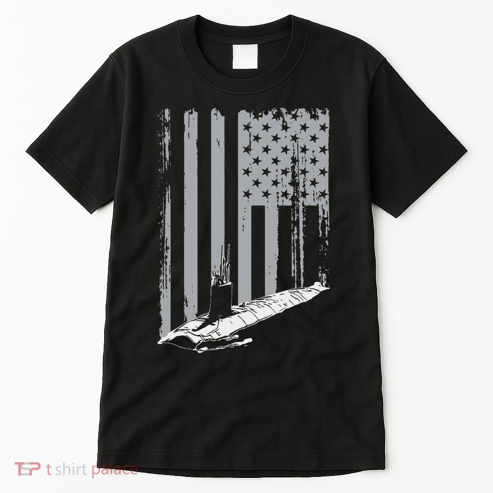 Submariner American Flag Patriotic Submarine Veteran Grandpa Tall T-Shirt