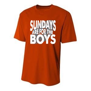 Sundays Are For The American Football Gift Youth Performance Sprint T-Shirt