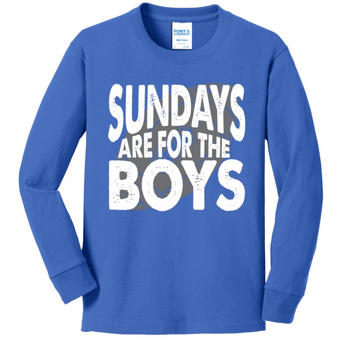 Sundays Are For The American Football Gift Kids Long Sleeve Shirt