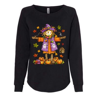 Scarecrow Autumn Fall Season Pumpkin Thanksgiving Halloween Gift Womens California Wash Sweatshirt