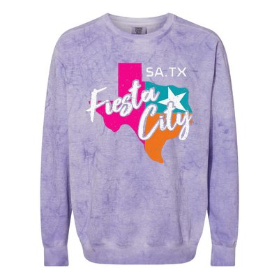 San Antonio Fiesta City Cinco De Mayo Squad Texas Colorblast Crewneck Sweatshirt