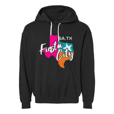 San Antonio Fiesta City Cinco De Mayo Squad Texas Garment-Dyed Fleece Hoodie