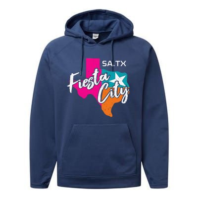 San Antonio Fiesta City Cinco De Mayo Squad Texas Performance Fleece Hoodie