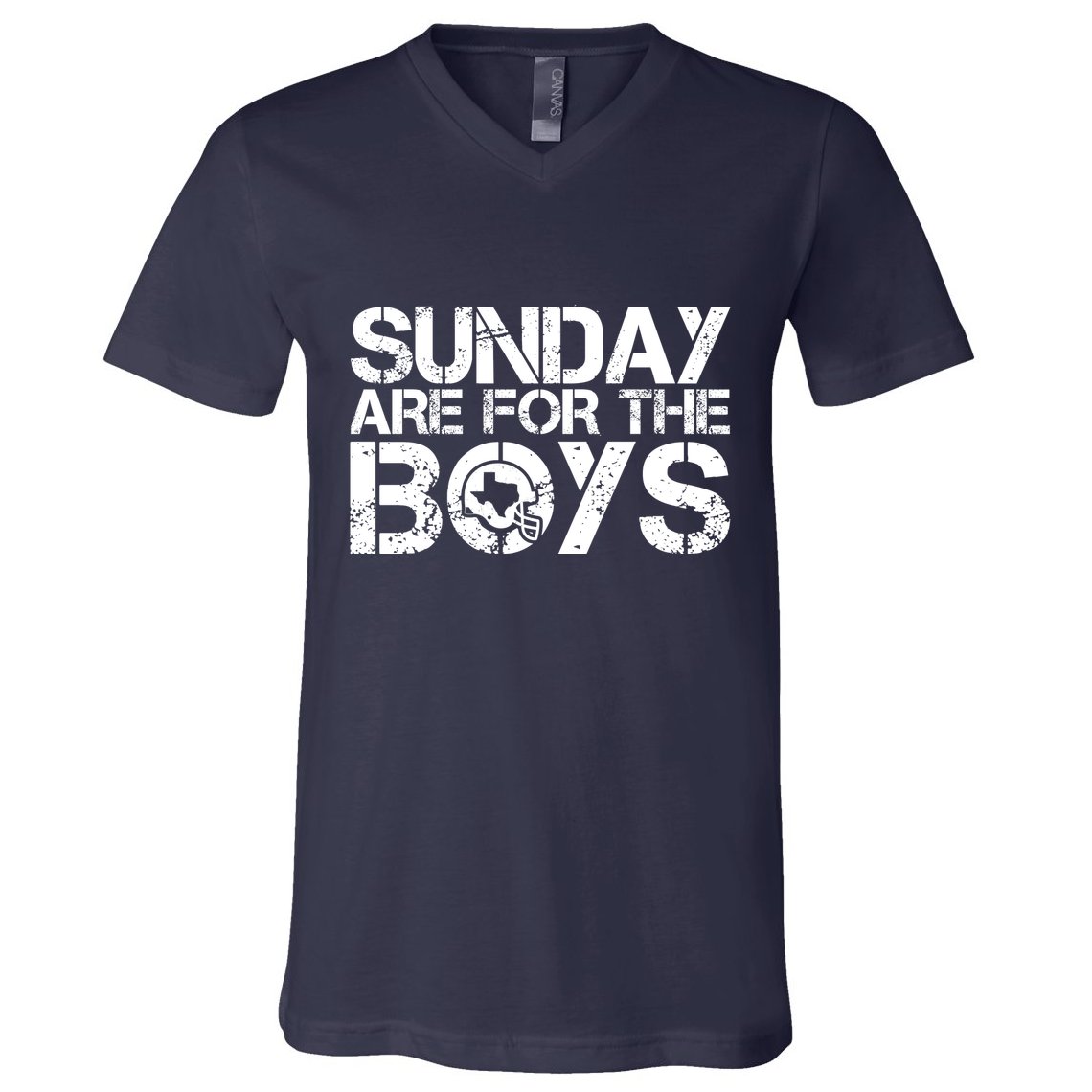 Sunday Are For The Boy Football Fan V-Neck T-Shirt