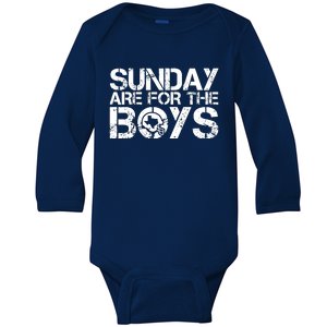 Sunday Are For The Boy Football Fan Baby Long Sleeve Bodysuit