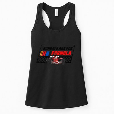 Sundays Are For Formula Racing Lover & Motorsports Fast Cars Womens Tank Top