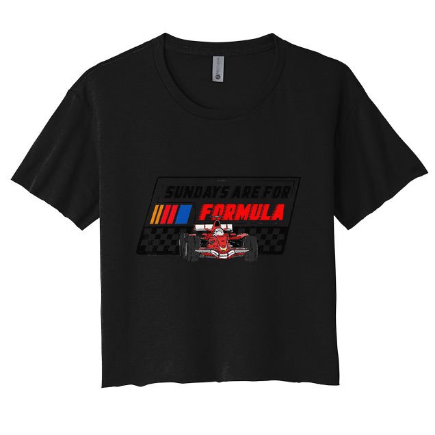 Sundays Are For Formula Racing Lover & Motorsports Fast Cars Crop Top