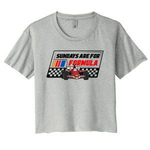 Sundays Are For Formula Racing Lover & Motorsports Fast Cars Women's Crop Top Tee