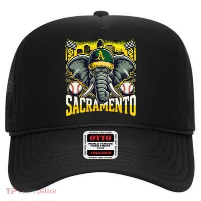 Sacramento Apparel For And High Crown Mesh Back Trucker Hat