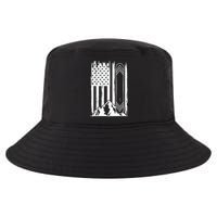 Snowboarding American Flag Cool Comfort Performance Bucket Hat