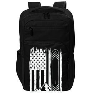 Snowboarding American Flag Impact Tech Backpack