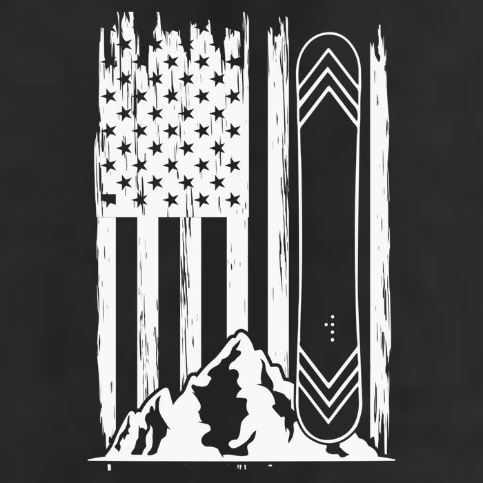 Snowboarding American Flag Trucker Hat