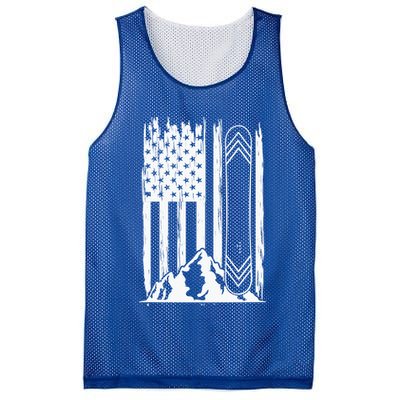 Snowboarding American Flag Mesh Reversible Basketball Jersey Tank