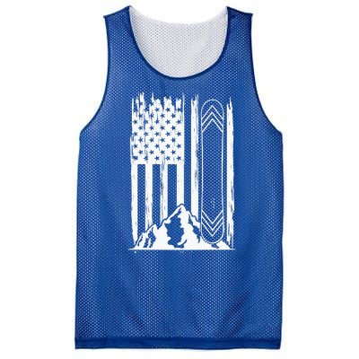 Snowboarding American Flag Mesh Reversible Basketball Jersey Tank