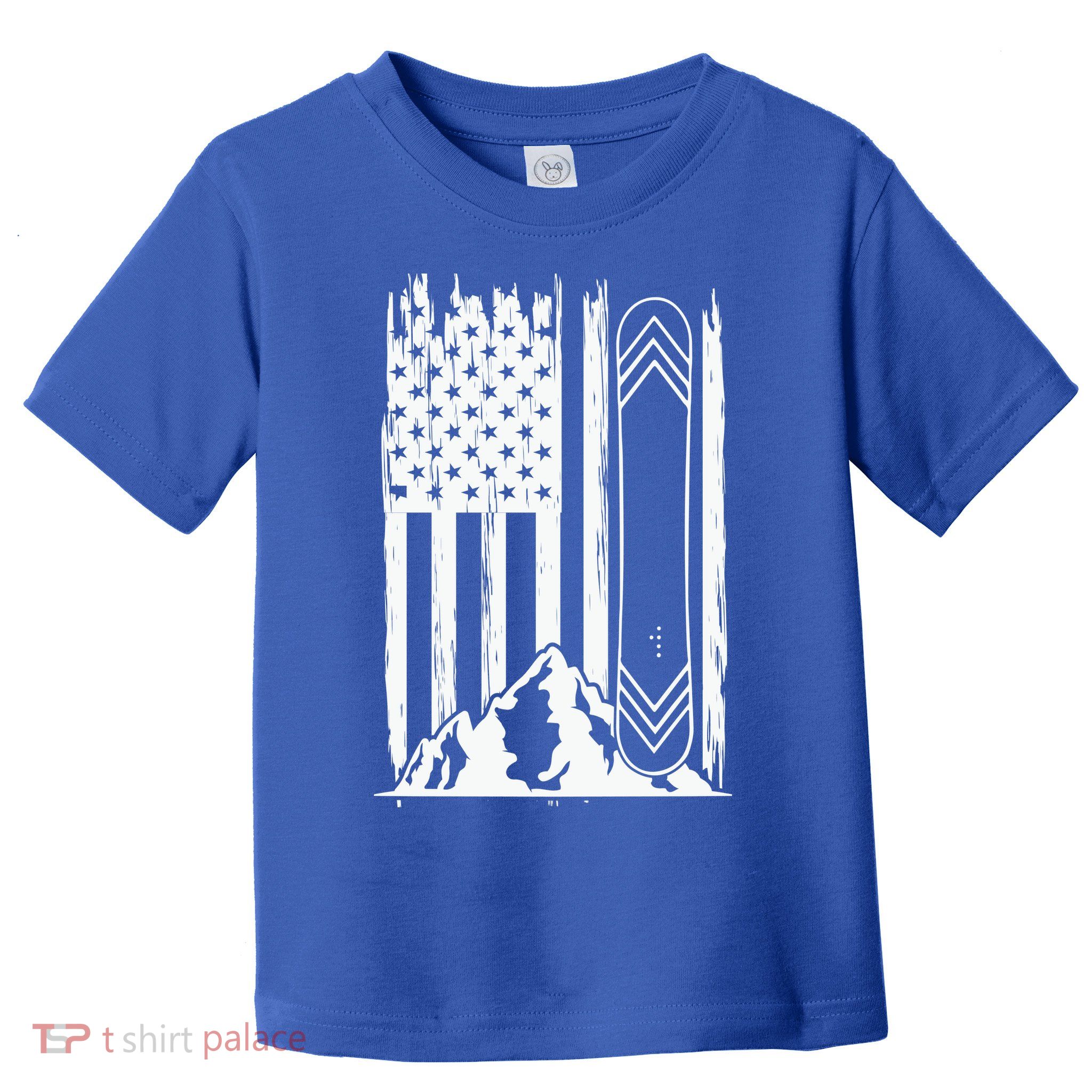 Snowboarding American Flag Toddler T-Shirt