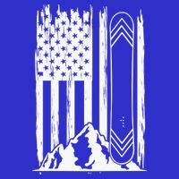 Snowboarding American Flag Zip Tote Bag