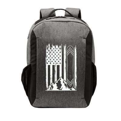 Snowboarding American Flag Vector Backpack