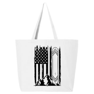 Snowboarding American Flag 25L Jumbo Tote