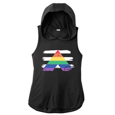 Straight Ally Flag Ally Lgbtq Lgbt Pride Month Ladies PosiCharge Tri-Blend Wicking Draft Hoodie Tank