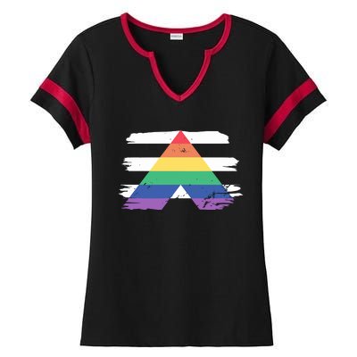 Straight Ally Flag Ally Lgbtq Lgbt Pride Month Ladies Halftime Notch Neck Tee