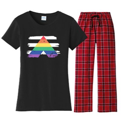 Straight Ally Flag Ally Lgbtq Lgbt Pride Month Women's Flannel Pajama Set