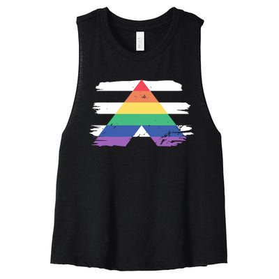 Straight Ally Flag Ally Lgbtq Lgbt Pride Month Women's Racerback Cropped Tank