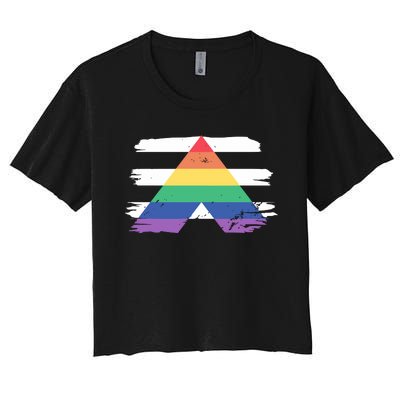 Straight Ally Flag Ally Lgbtq Lgbt Pride Month Women's Crop Top Tee