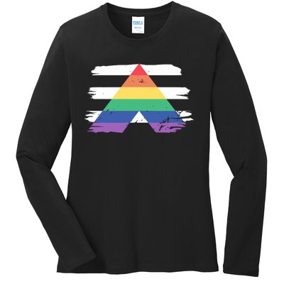 Straight Ally Flag Ally Lgbtq Lgbt Pride Month Ladies Long Sleeve Shirt