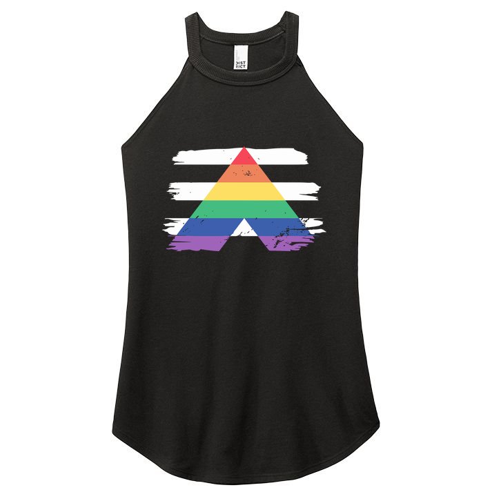 Straight Ally Flag Ally Lgbtq Lgbt Pride Month Women's Perfect Tri Rocker Tank